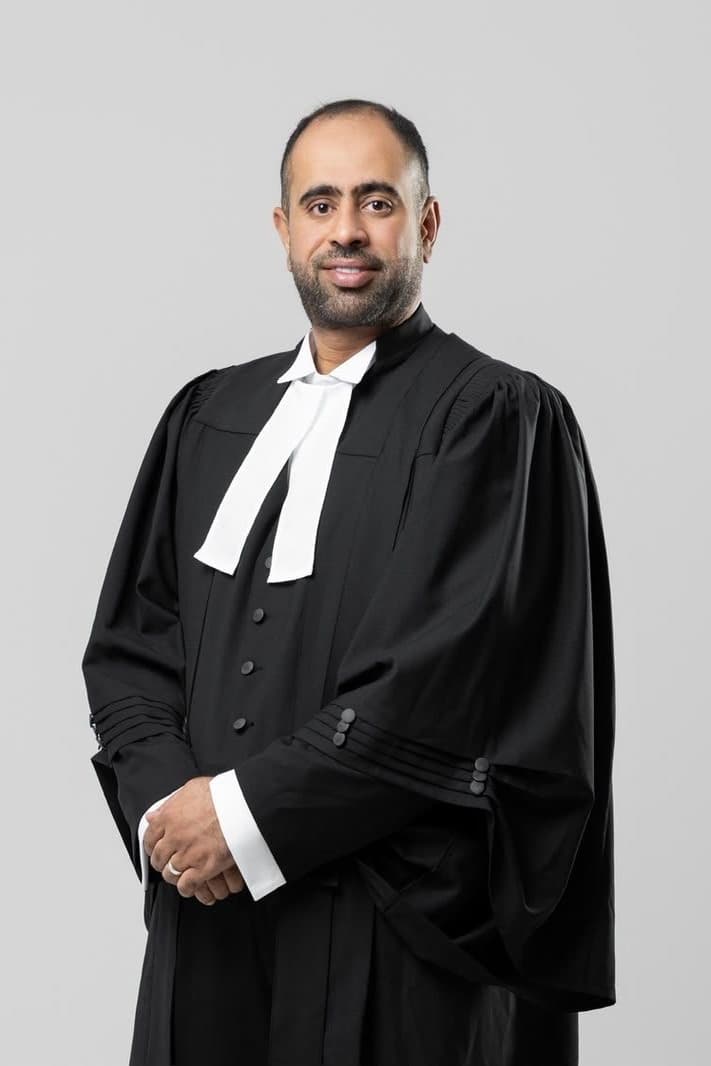 Portrait of Mohammed Al Afif in barrister's robes